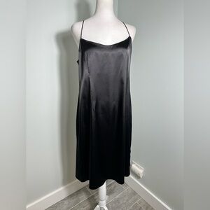 Rickie Freeman Teri Jon Slip On  Minimalist Sexy Party Little Black Dress Sz 16